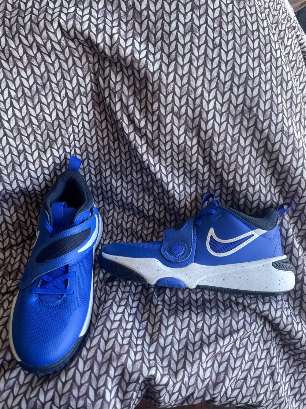 Nike Kids Blue and White Low-Top Sneakers
